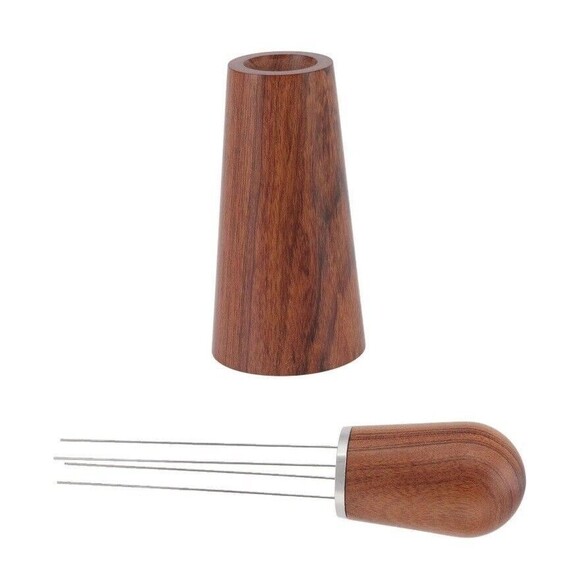 Coffee Powder Stirring Tool Needle Type Wood Handle Stainless Steel Wooden. - Picture 1 of 9